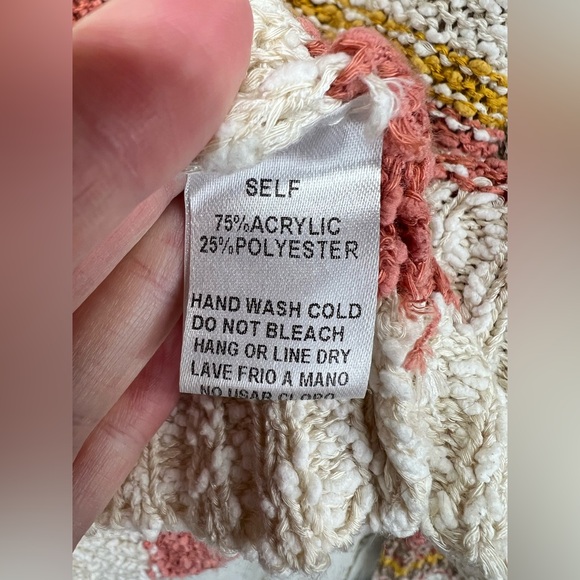 Easel Oversized Earth Tone Striped Crew Neck Sweater Womens Large - Picture 3 of 6